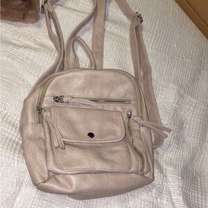 Bueno Blush Pink Mini Leather Backpack